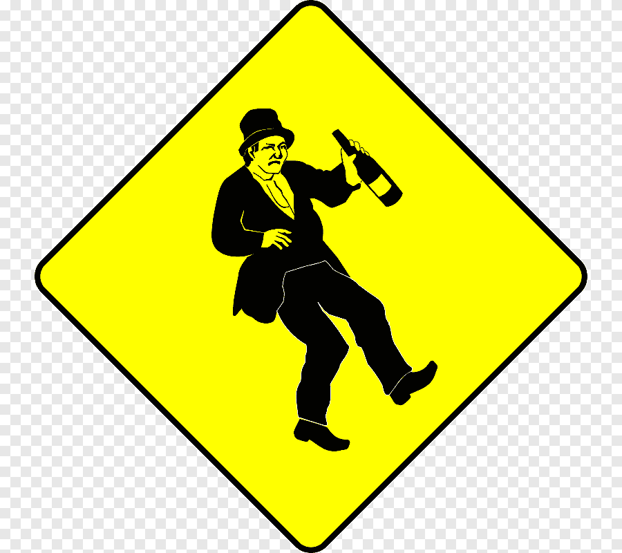 Drunk pedestrian logo